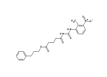 3-phenylpropyl 5-({[(2-methyl-3-nitrophenyl)amino]carbonothioyl}amino)-5-oxopentanoate