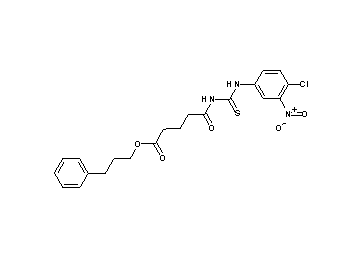 3-phenylpropyl 5-({[(4-chloro-3-nitrophenyl)amino]carbonothioyl}amino)-5-oxopentanoate - Click Image to Close