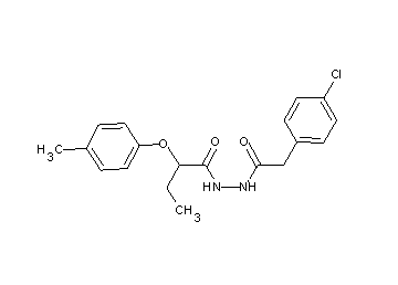 N'-[(4-chlorophenyl)acetyl]-2-(4-methylphenoxy)butanohydrazide