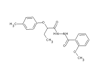 2-methoxy-N'-[2-(4-methylphenoxy)butanoyl]benzohydrazide - Click Image to Close