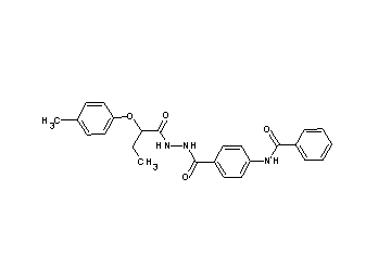 N-[4-({2-[2-(4-methylphenoxy)butanoyl]hydrazino}carbonyl)phenyl]benzamide - Click Image to Close
