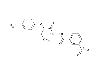 N'-[2-(4-methylphenoxy)butanoyl]-3-nitrobenzohydrazide