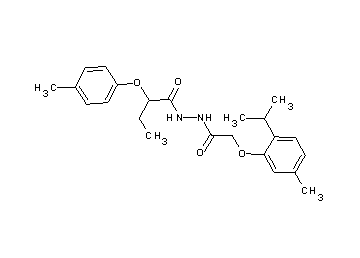 N'-[(2-isopropyl-5-methylphenoxy)acetyl]-2-(4-methylphenoxy)butanohydrazide