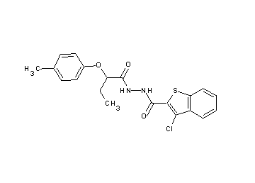 3-chloro-N'-[2-(4-methylphenoxy)butanoyl]-1-benzothiophene-2-carbohydrazide
