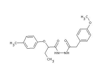 N'-[(4-methoxyphenyl)acetyl]-2-(4-methylphenoxy)butanohydrazide