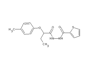N'-[2-(4-methylphenoxy)butanoyl]-2-thiophenecarbohydrazide