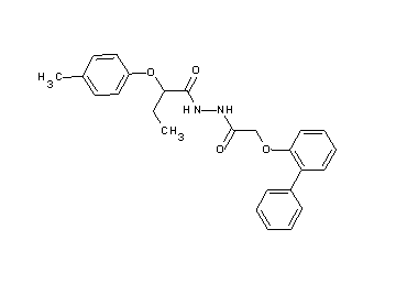 N'-[(2-biphenylyloxy)acetyl]-2-(4-methylphenoxy)butanohydrazide