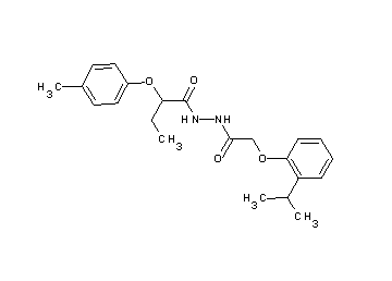 N'-[(2-isopropylphenoxy)acetyl]-2-(4-methylphenoxy)butanohydrazide