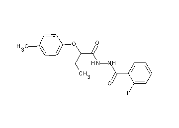2-iodo-N'-[2-(4-methylphenoxy)butanoyl]benzohydrazide