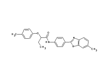 N-[4-(6-methyl-1,3-benzothiazol-2-yl)phenyl]-2-(4-methylphenoxy)butanamide