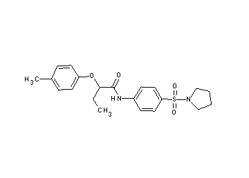 2-(4-methylphenoxy)-N-[4-(1-pyrrolidinylsulfonyl)phenyl]butanamide