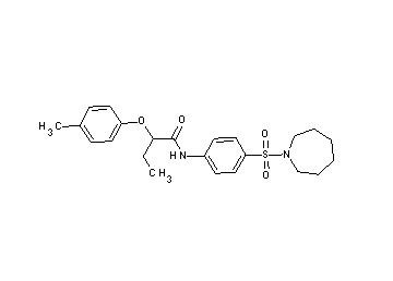 N-[4-(1-azepanylsulfonyl)phenyl]-2-(4-methylphenoxy)butanamide