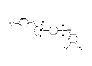 N-(4-{[(3,4-dimethylphenyl)amino]sulfonyl}phenyl)-2-(4-methylphenoxy)butanamide