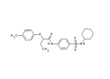 N-{4-[(cyclohexylamino)sulfonyl]phenyl}-2-(4-methylphenoxy)butanamide