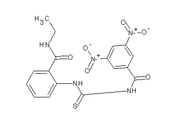 N-[({2-[(ethylamino)carbonyl]phenyl}amino)carbonothioyl]-3,5-dinitrobenzamide