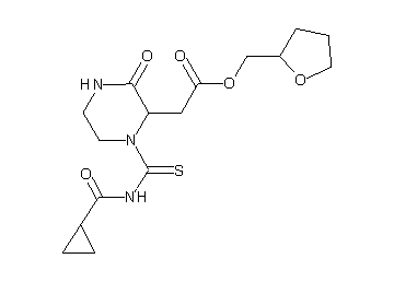 tetrahydro-2-furanylmethyl (1-{[(cyclopropylcarbonyl)amino]carbonothioyl}-3-oxo-2-piperazinyl)acetate