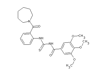 N-({[2-(1-azepanylcarbonyl)phenyl]amino}carbonothioyl)-3,4,5-trimethoxybenzamide