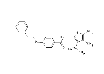 4,5-dimethyl-2-{[4-(2-phenylethoxy)benzoyl]amino}-3-thiophenecarboxamide
