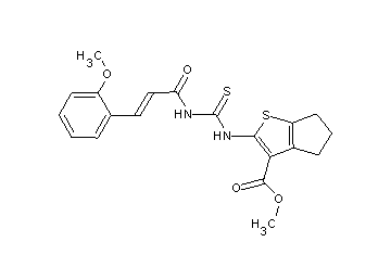 methyl 2-[({[3-(2-methoxyphenyl)acryloyl]amino}carbonothioyl)amino]-5,6-dihydro-4H-cyclopenta[b]thiophene-3-carboxylate - Click Image to Close