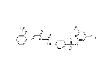 N-{[(4-{[(4,6-dimethyl-2-pyrimidinyl)amino]sulfonyl}phenyl)amino]carbonothioyl}-3-(2-methoxyphenyl)acrylamide