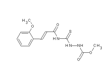 methyl 2-({[3-(2-methoxyphenyl)acryloyl]amino}carbonothioyl)hydrazinecarboxylate