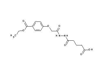 5-(2-{[4-(ethoxycarbonyl)phenoxy]acetyl}hydrazino)-5-oxopentanoic acid