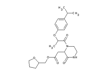 tetrahydro-2-furanylmethyl {1-[2-(4-isopropylphenoxy)propanoyl]-3-oxo-2-piperazinyl}acetate