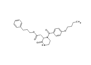 3-phenylpropyl [1-(4-butoxybenzoyl)-3-oxo-2-piperazinyl]acetate