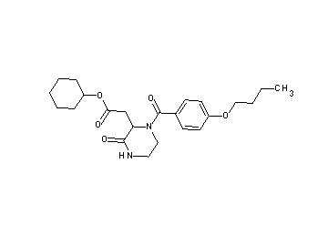 cyclohexyl [1-(4-butoxybenzoyl)-3-oxo-2-piperazinyl]acetate