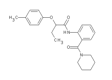 2-(4-methylphenoxy)-N-[2-(1-piperidinylcarbonyl)phenyl]butanamide