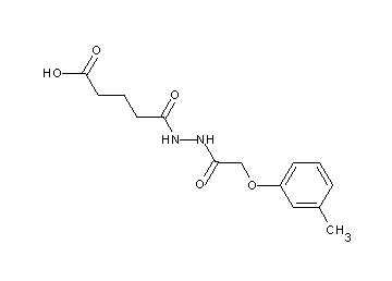5-{2-[(3-methylphenoxy)acetyl]hydrazino}-5-oxopentanoic acid