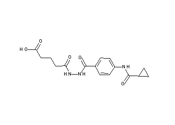 5-(2-{4-[(cyclopropylcarbonyl)amino]benzoyl}hydrazino)-5-oxopentanoic acid