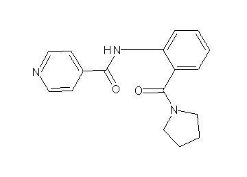 N-[2-(1-pyrrolidinylcarbonyl)phenyl]isonicotinamide