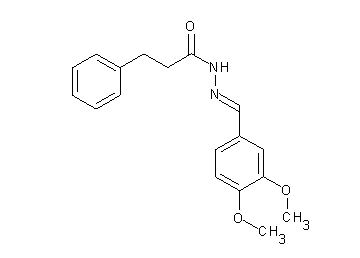 N'-(3,4-dimethoxybenzylidene)-3-phenylpropanohydrazide - Click Image to Close
