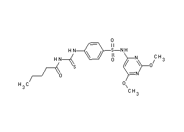N-{[(4-{[(2,6-dimethoxy-4-pyrimidinyl)amino]sulfonyl}phenyl)amino]carbonothioyl}pentanamide