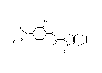 2-bromo-4-(methoxycarbonyl)phenyl 3-chloro-1-benzothiophene-2-carboxylate