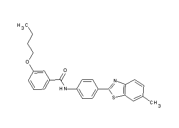 3-butoxy-N-[4-(6-methyl-1,3-benzothiazol-2-yl)phenyl]benzamide