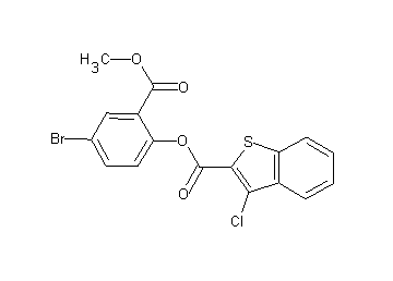 4-bromo-2-(methoxycarbonyl)phenyl 3-chloro-1-benzothiophene-2-carboxylate