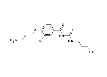 3-bromo-4-butoxy-N-{[(3-hydroxypropyl)amino]carbonothioyl}benzamide