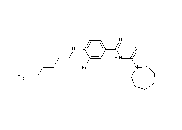 N-(1-azepanylcarbonothioyl)-3-bromo-4-(hexyloxy)benzamide