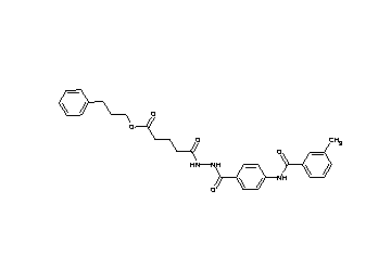 3-phenylpropyl 5-(2-{4-[(3-methylbenzoyl)amino]benzoyl}hydrazino)-5-oxopentanoate