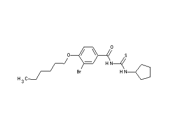 3-bromo-N-[(cyclopentylamino)carbonothioyl]-4-(hexyloxy)benzamide