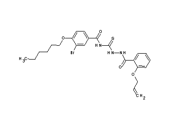 N-({2-[2-(allyloxy)benzoyl]hydrazino}carbonothioyl)-3-bromo-4-(hexyloxy)benzamide