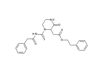 2-phenylethyl (3-oxo-1-{[(phenylacetyl)amino]carbonothioyl}-2-piperazinyl)acetate