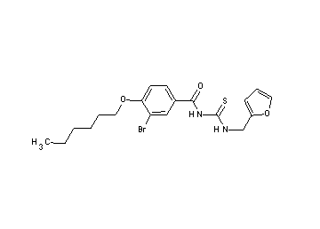 3-bromo-N-{[(2-furylmethyl)amino]carbonothioyl}-4-(hexyloxy)benzamide - Click Image to Close