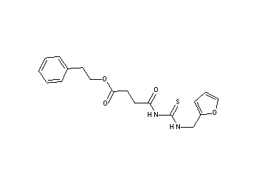 2-phenylethyl 4-({[(2-furylmethyl)amino]carbonothioyl}amino)-4-oxobutanoate