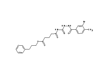 3-phenylpropyl 5-({[2-(3-bromo-4-methylbenzoyl)hydrazino]carbonothioyl}amino)-5-oxopentanoate