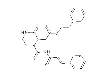2-phenylethyl {1-[(cinnamoylamino)carbonothioyl]-3-oxo-2-piperazinyl}acetate