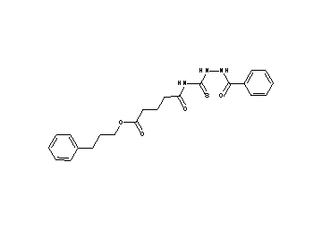 3-phenylpropyl 5-{[(2-benzoylhydrazino)carbonothioyl]amino}-5-oxopentanoate