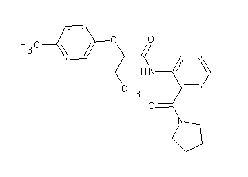 2-(4-methylphenoxy)-N-[2-(1-pyrrolidinylcarbonyl)phenyl]butanamide